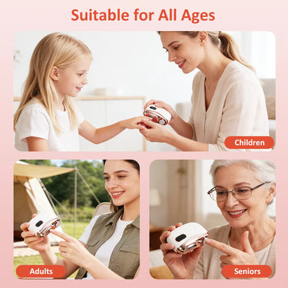 2-in-1 Electric Nail Clipper & Polisher with Built-in LED Light & Debris Vacuum