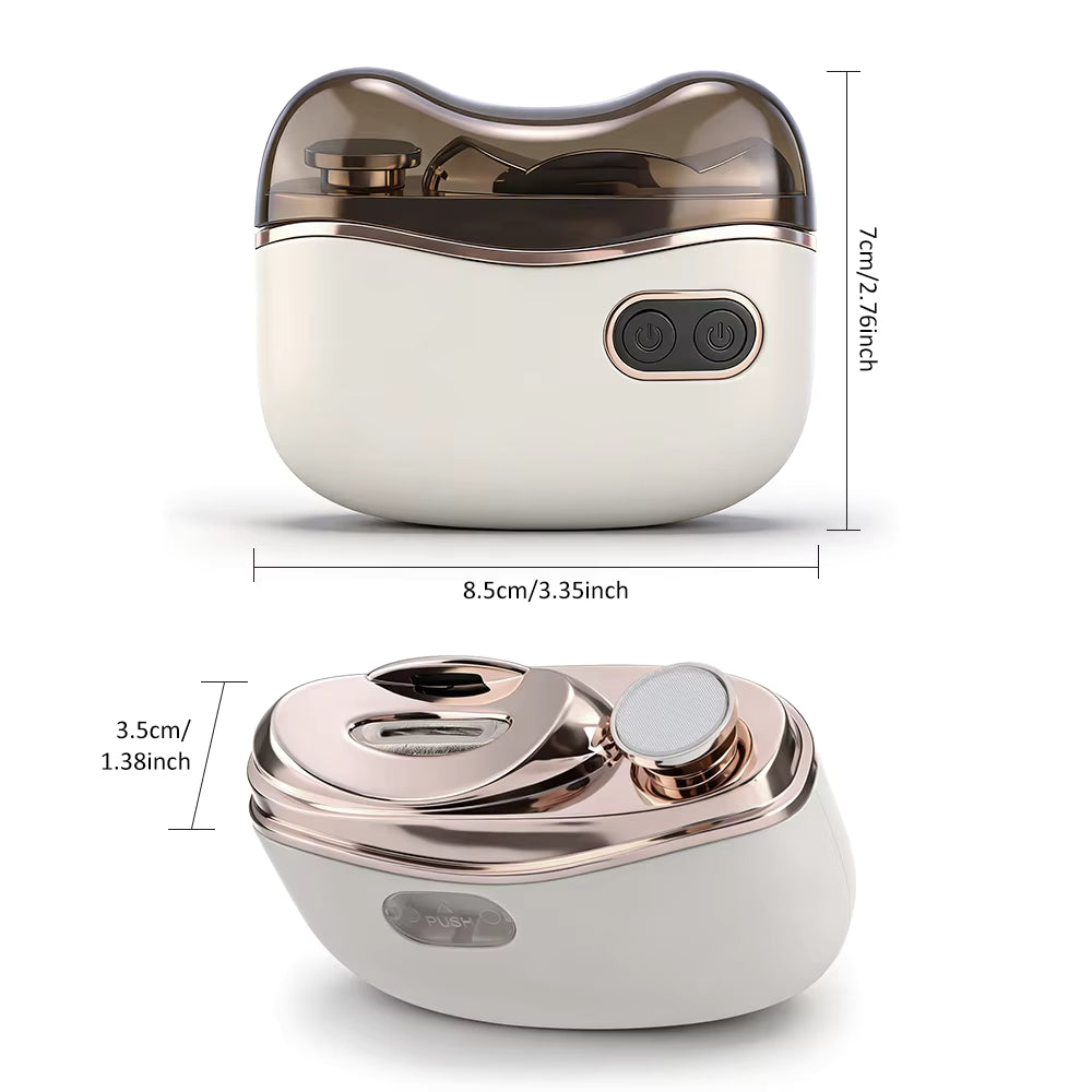2-in-1 Electric Nail Clipper & Polisher with Built-in LED Light & Debris Vacuum