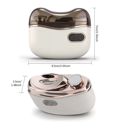 2-in-1 Electric Nail Clipper & Polisher with Built-in LED Light & Debris Vacuum